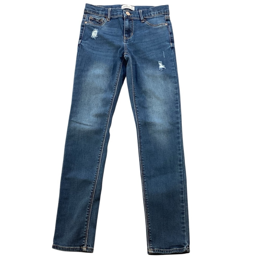 Jordache Girls Super Skinny Lightly Distressed Denim Jeans, Size 12‎